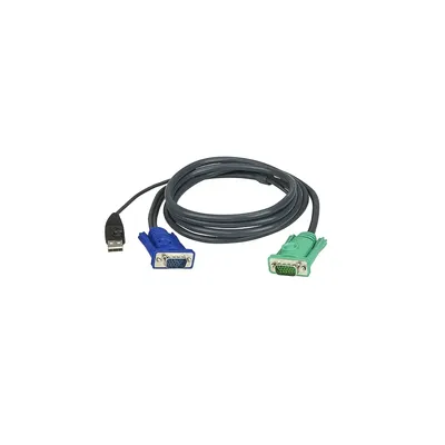 KVM switch Kábel USB VGA 5.0m : 2L-5205U fotó