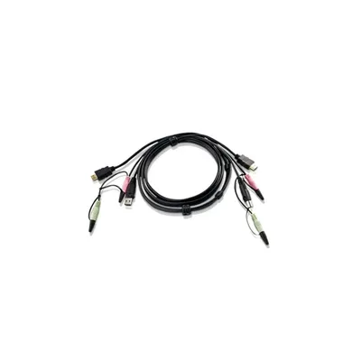 KVM switch Kábel USB HDMI 1,8m ATEN : 2L-7D02UH fotó