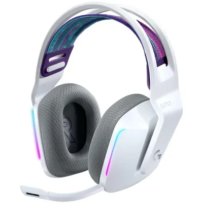 Fejhallgató Logitech G733 Lightspeed Wireless RGB fehér gamer headset : 981-000883 fotó