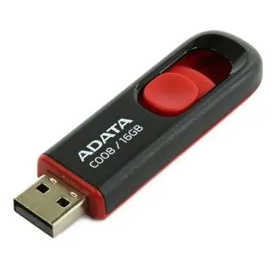 16GB Pendrive USB2.0 fekete Adata C008 : AC008-16G-RKD fotó
