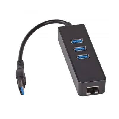3 port USB HUB + Ethernet USB 3.0 Akyga : AK-AD-32 fotó