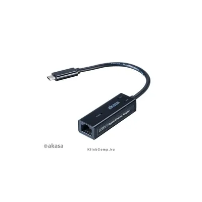 USB3.1C - LAN 10/100/1000Mb/s - 15cm - Akasa AK-CBCA07-15BK : AK-CBCA07-15BK fotó