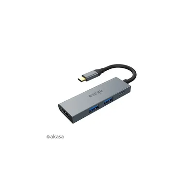 USB Type-C átalakító 4in1 HUB - HDMI Akasa : AK-CBCA19-18BK fotó