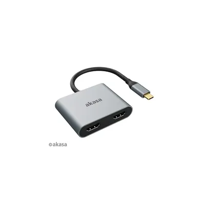 USB Type-C to Dual HDMI MST Adapter Akasa : AK-CBCA26-18BK fotó