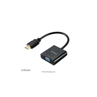 HDMI - VGA átalakító 20cm - Akasa AK-CBHD15-20BK : AK-CBHD15-20BK fotó