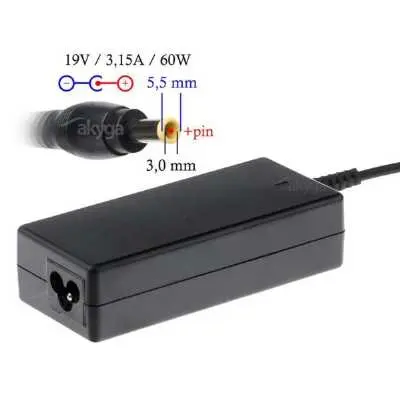 Laptop tápegység Samsung 19V/3.16A 60W utángyártott notebook töltő : AK-ND-13 fotó