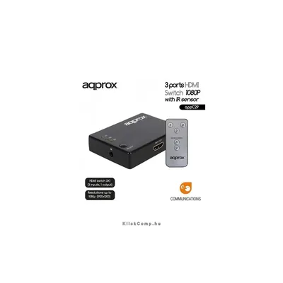 HDMI Switch 1080P 3 portos távirányítóval APPROX APPC29 : APPC29 fotó
