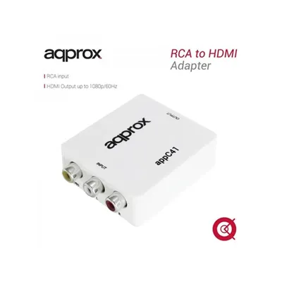 Átalakító RCA-ból HDMI adapter (1080p / 60Hz, 720p / 60Hz) APPROX : APPC41 fotó