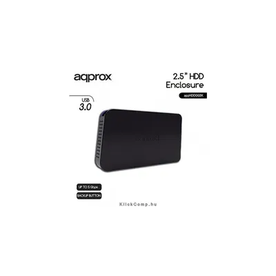 HDD ház 2,5" USB3.0 Sata külső merevlemez ház Fekete : APPHDD06BK fotó