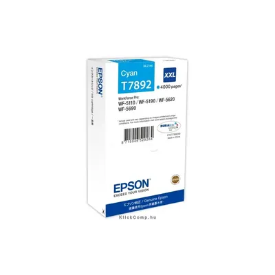 EPSON WorkForce Pro WP-5000 tintapatron XXL Kék Cyan 4k : C13T789240 fotó