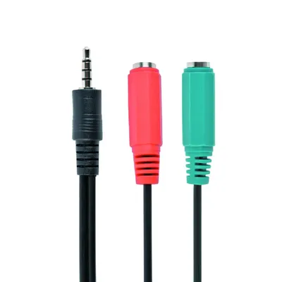 Jack sztereó adapter 3,5 mm M –2db 3,5mm M/F adapter 0.15m fekete : CCA-417 fotó