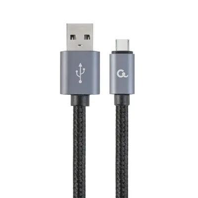 Kábel USB2.0 - USB Type-C cable 1,8m Black Gembird : CCB-MUSB2B-AMCM-6 fotó