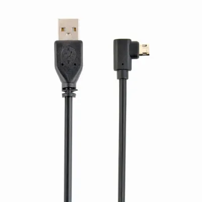 adatkábel kétutas USB Apa ferde Micro-USB Apa  1.8 M fekete : CCB-USB2-AMMDM90-6 fotó