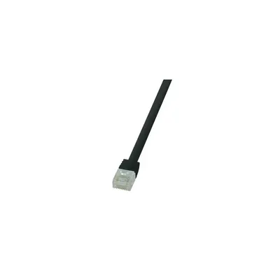 UTP patch kábel Cat6 0.5m LogiLink CF2023U  U/UTP lapos fekete - Már nem forgalmazott termék : CF2023U fotó