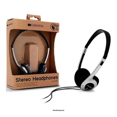 Headphones Dynamic, 20Hz-20kHz, Cable, 1.8m Silver/Black, Ret., 6 : CNF-HP01 fotó