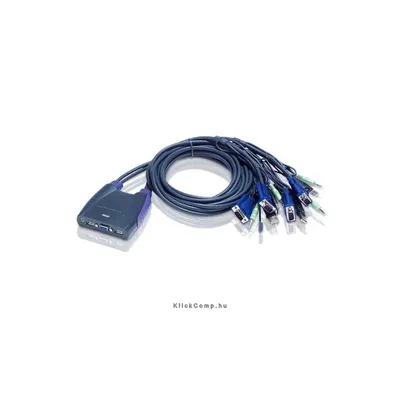 KVM S.4PC USB +kábel CS-64US : CS64US-AT fotó