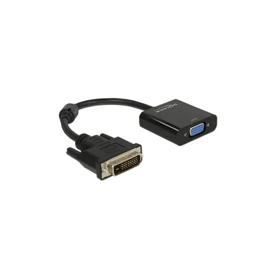 Átalakító DVI-D 24+1-dugós apa - VGA anya fekete adapter : DELOCK-65658 fotó