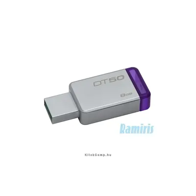 8GB PenDrive USB3.0 Ezüst-Lila Kingston DT50/8GB Flash Drive : DT50_8GB fotó