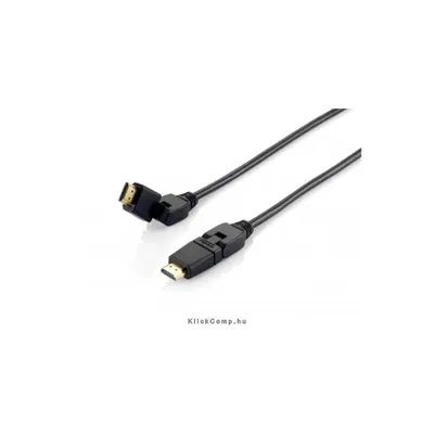 HDMI kábel 1.4 apa/apa, aranyozott, 2m, forgatható csatlakozókkal Delock : EQUIP-119362 fotó