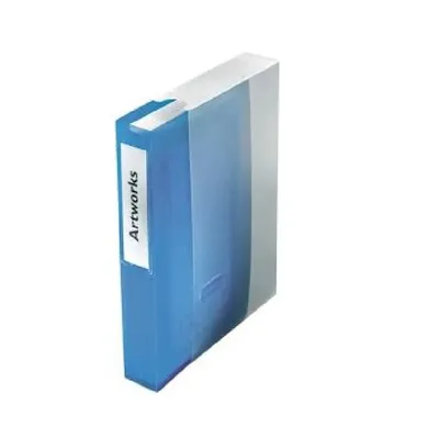 CD/DVD-mappa műanyag tokkal 48 db-os áttetsző kék : ESSELTE-67083 fotó