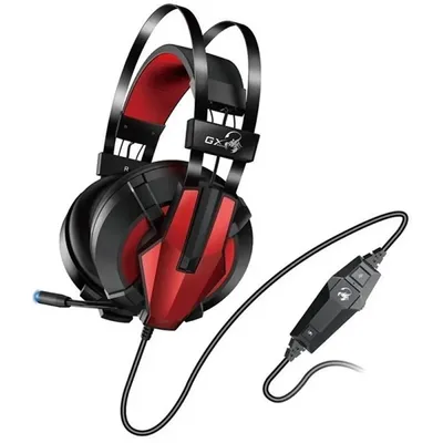 Fejhallgató USB Genius HS-G710V fekete-piros gamer mikrofonos headset : GENIUS-31710014400 fotó