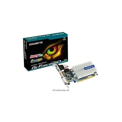 PCI-E Nvidia 210 1024MB DDR3, 64bit, 520/1200MHz, Dsub, DVI, HDMI, LP, Single Slot Passzív : GV-N210SL-1GI fotó