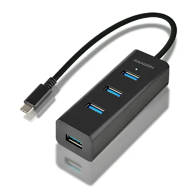 4 port USB Hub USB-C, 4db USB-A 3,2  gyorstöltéssel fekete AXAGON : HUE-S2C fotó