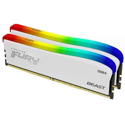 16GB DDR4 memória 3200MHz 2x8GB Kingston FURY Beast White : KF432C16BWAK2_16 fotó