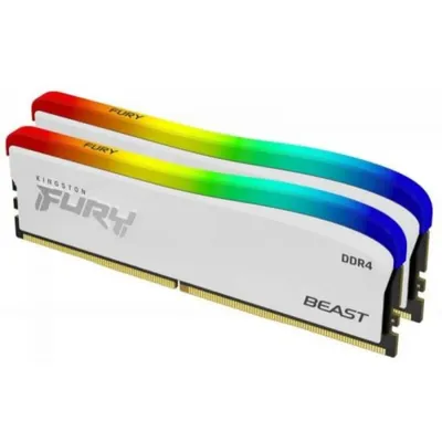 32GB DDR4 memória 3600MHz 2x16GB Kingston FURY Beast White : KF436C18BWAK2_32 fotó