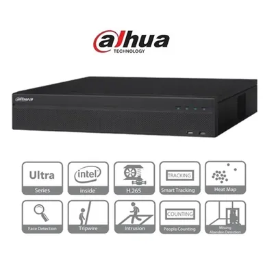 NVR 32 csatorna H265 384Mbps HDMI+VGA 2xRJ45 4xUSB  8xSata eSata I/O Raid Dahua : NVR608-32-4KS2 fotó