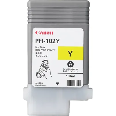 Canon PFI-102Y sárga tartály, iPF500/600/700/750, 130ml : PFI102Y fotó