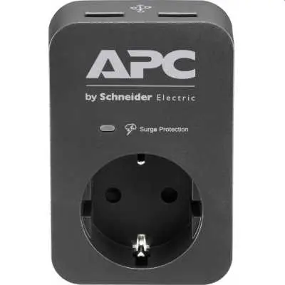 Túlfeszültség-védő APC PME1WU2B-GR SURGE PROTECTOR fekete : PME1WU2B-GR fotó
