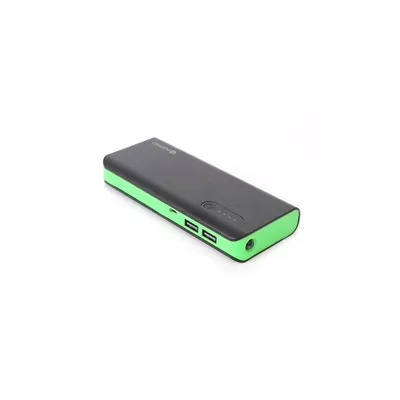PLATINET Power Bank hordozható töltő 8000mAh + micro USB Kábel + zseblámpa fekete/zöld : PMPB80BG fotó