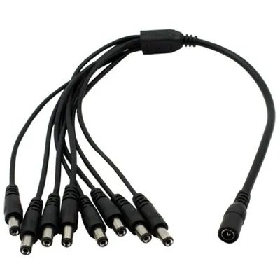 Tápcsatlakozó elosztó 1x aljzat, 8x dugó biztonsági kamerához Walisec : PSC1-8 fotó