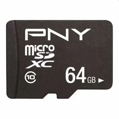 64GB Memória-kártya microSDXC Performance Plus Class10 +adapterrel PNY - Már nem forgalmazott termék : P-SDU64G10PPL-GE fotó
