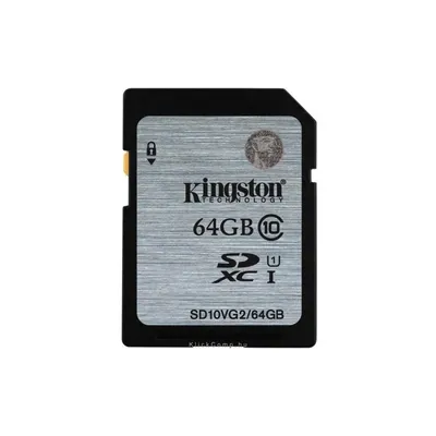 Memória-kártya 64GB SD SDXC Class10 Kingston SD10VG2/64B : SD10VG2_64GB fotó