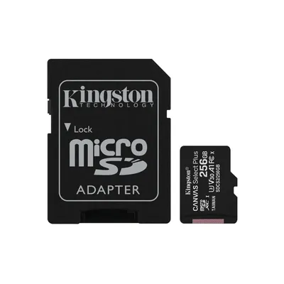 Memória-kártya 256GB SD micro adapterrel SDXC Class 10 A1 Kingston Canvas Select Plus SDCS2/256GB : SDCS2_256GB fotó