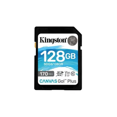 Memória-kártya 128GB SD (SDXC Class 10 UHS-I U3) Kingston Canvas Go Plus SDG3/128GB : SDG3_128GB fotó