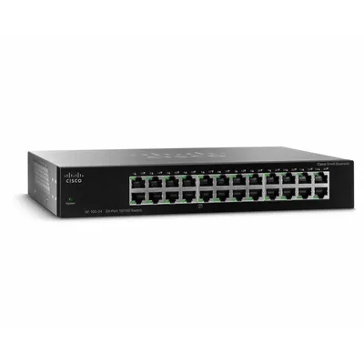 Cisco SF100-24 24port 10/100Mbps LAN nem menedzselhető asztali Switch : SF100-24-EU fotó