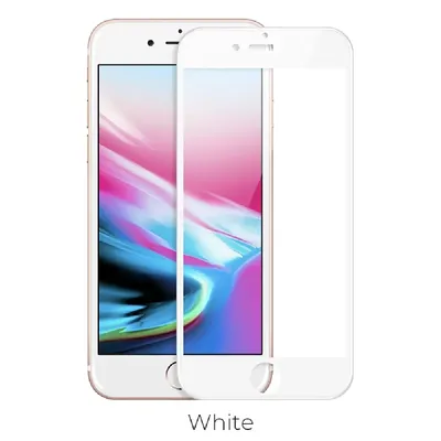 Mobil Képernyővédő üvegfólia Apple iPhone 7/ 8 fehér karcálló,ütésálló : Temp-glass221,CT512 fotó