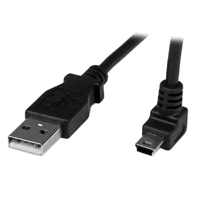 USB kábel 1m USB2.0 A-mini B  90fokos apa/apa : V932903 fotó