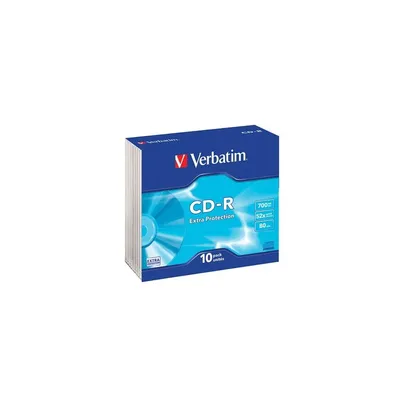 CD-R lemez, 700MB, 52x, vékony tok, VERBATIM "DataLife" : VERBATIM-43415 fotó