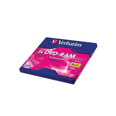 DVD-RAM, egyoldalas, Type II, 4,7GB, 3x, VERBATIM : VERBATIM-43491 fotó