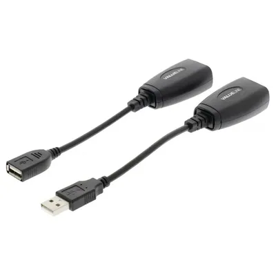 Aktív USB 2.0 Hosszabbító Kábel A Dugasz - A Aljzat 50.0 m Fekete : VLCRP6050 fotó