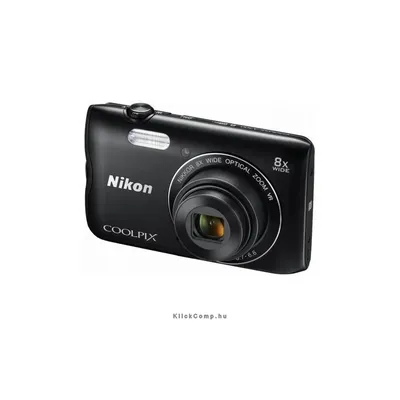 Nikon Coolpix A300 Fekete digitális fényképezőgép : VNA961E1 fotó