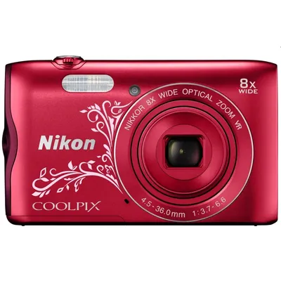Nikon Coolpix A300 Vörös Line Art digitális fényképezőgép : VNA964E1 fotó