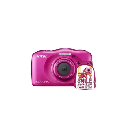 Nikon Coolpix W100 Rózsaszín digitális fényképezőgép hátizsák kit : VQA012K001 fotó