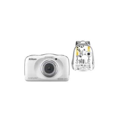 Nikon Coolpix W150 fehér digitális fényképezőgép hátizsák kit : VQA110K001 fotó