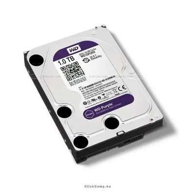1TB 3,5" SATA-600 HDD Desktop Western Digital Purple : WD10PURX fotó