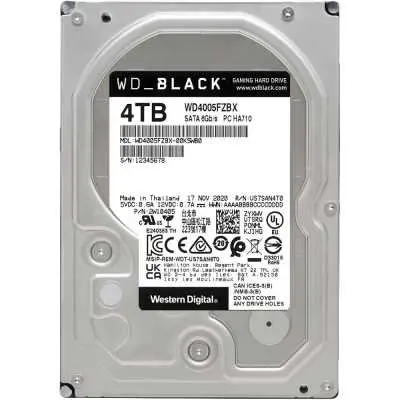 4TB 3,5" HDD WD SATA3 7200 256MB Black : WD4005FZBX fotó